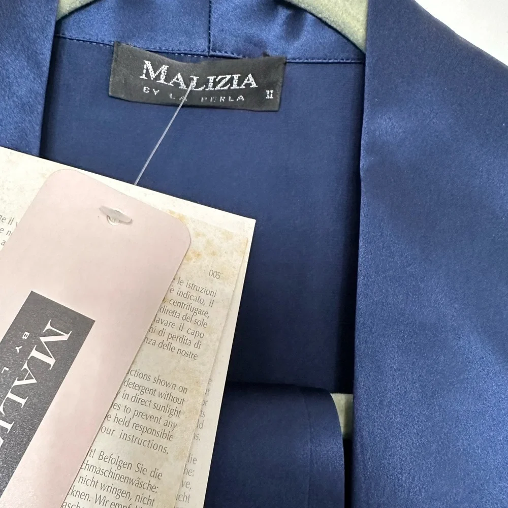 New La Perla SILK Navy Blue Women's Robe
